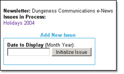 Adding a new issue