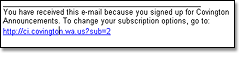 Subscription management link