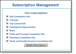 Subscription management