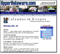 Upper Delaware Calendar of Events