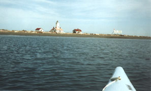 Arrival by kayak